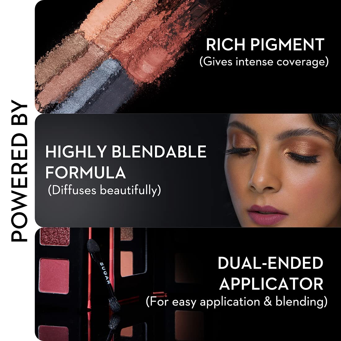 SUGAR Cosmetics Blend The Rules - Eyeshadow Palette 02 Warrior | PowderParaben-Free, Multicolor, Matte Finish - 3