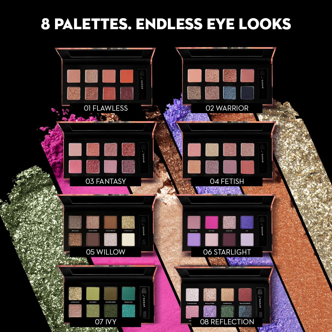 SUGAR Cosmetics Blend The Rules - Eyeshadow Palette 08 Reflection | PowderParaben-Free, Multicolor, Matte Finish - 4