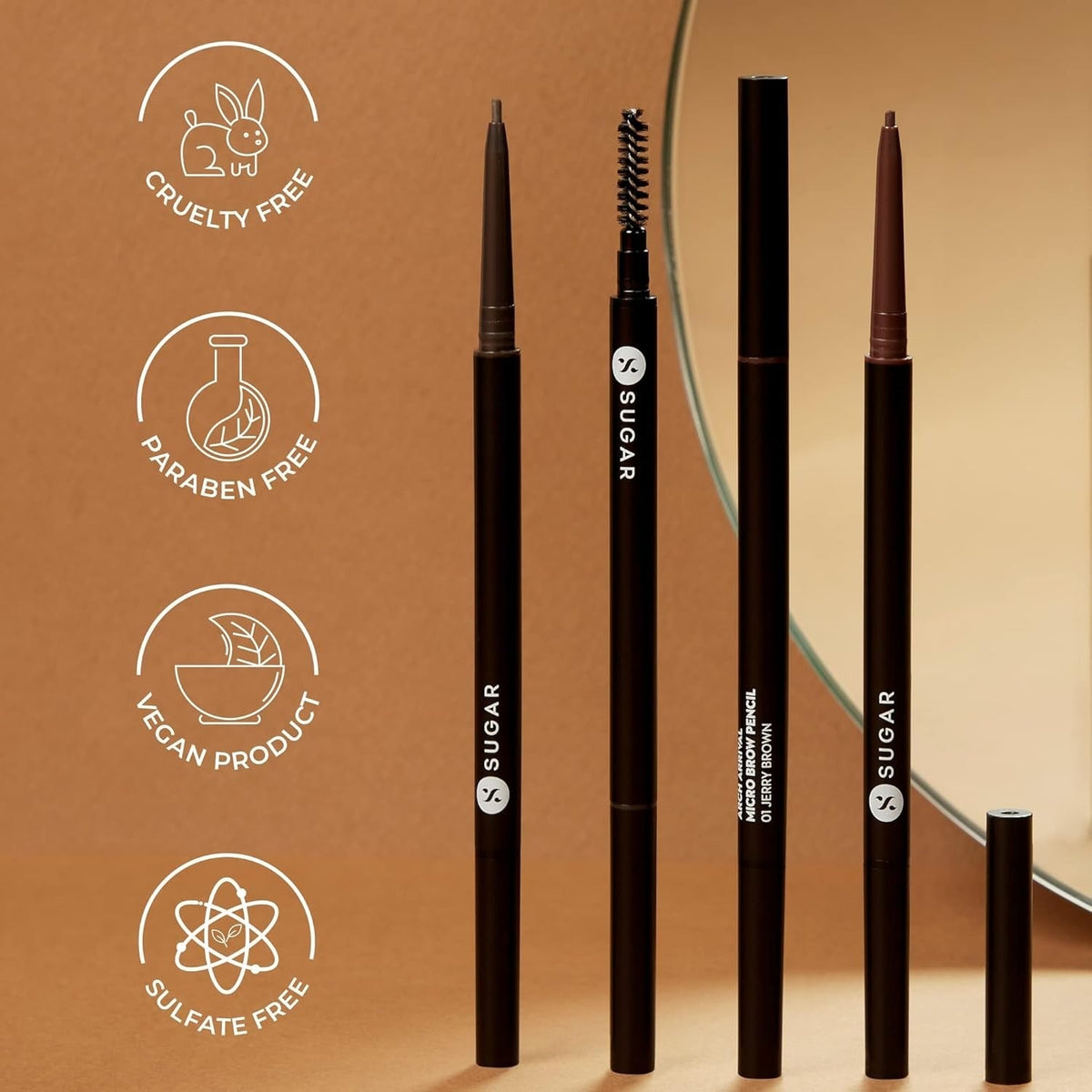 SUGAR Cosmetics Arch Arrival Micro Brow Pencil (01 Jerry Brown, 02 Taupe Tom) - 4