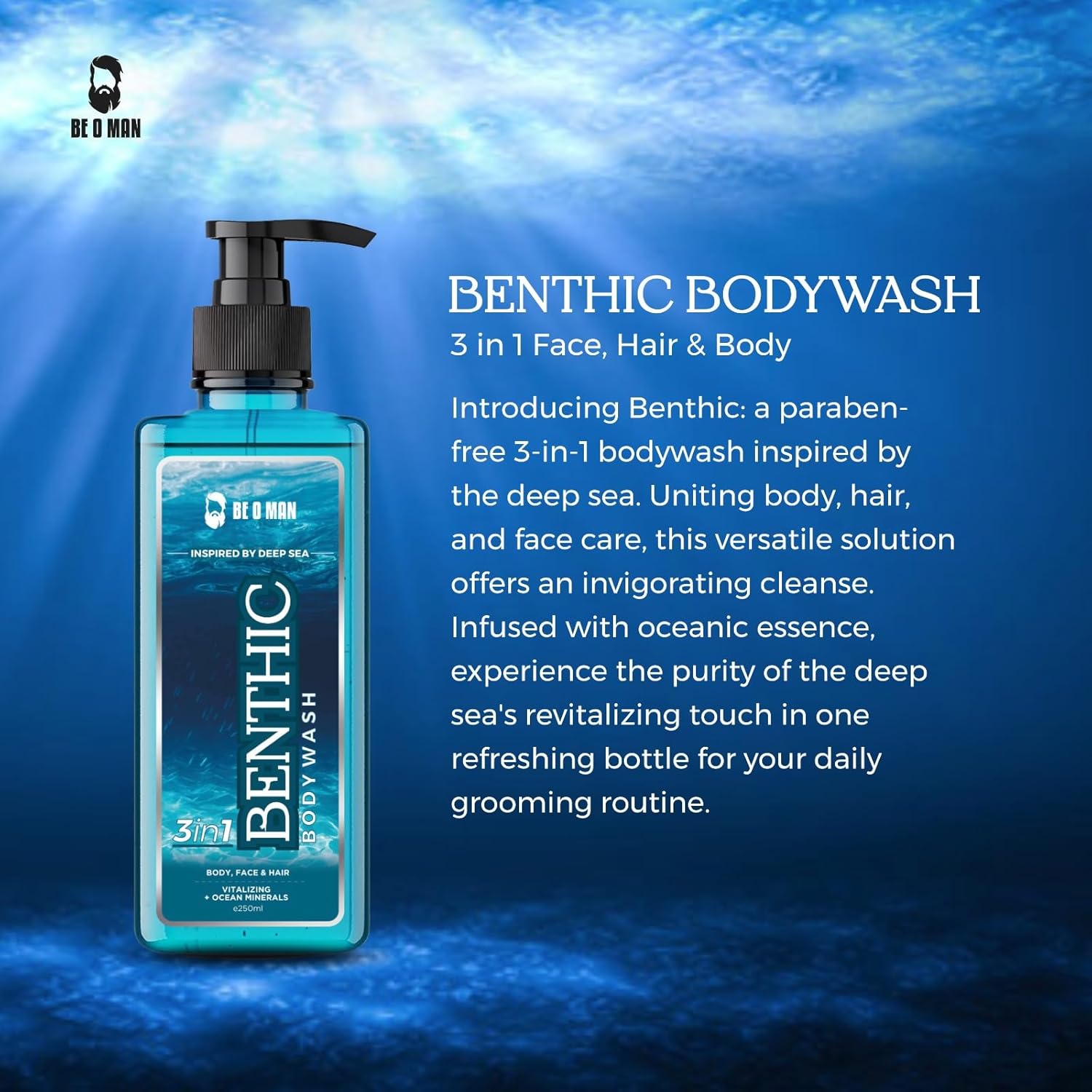 Be O Man Benthic Vitalizing Body Wash – 250ml - 5