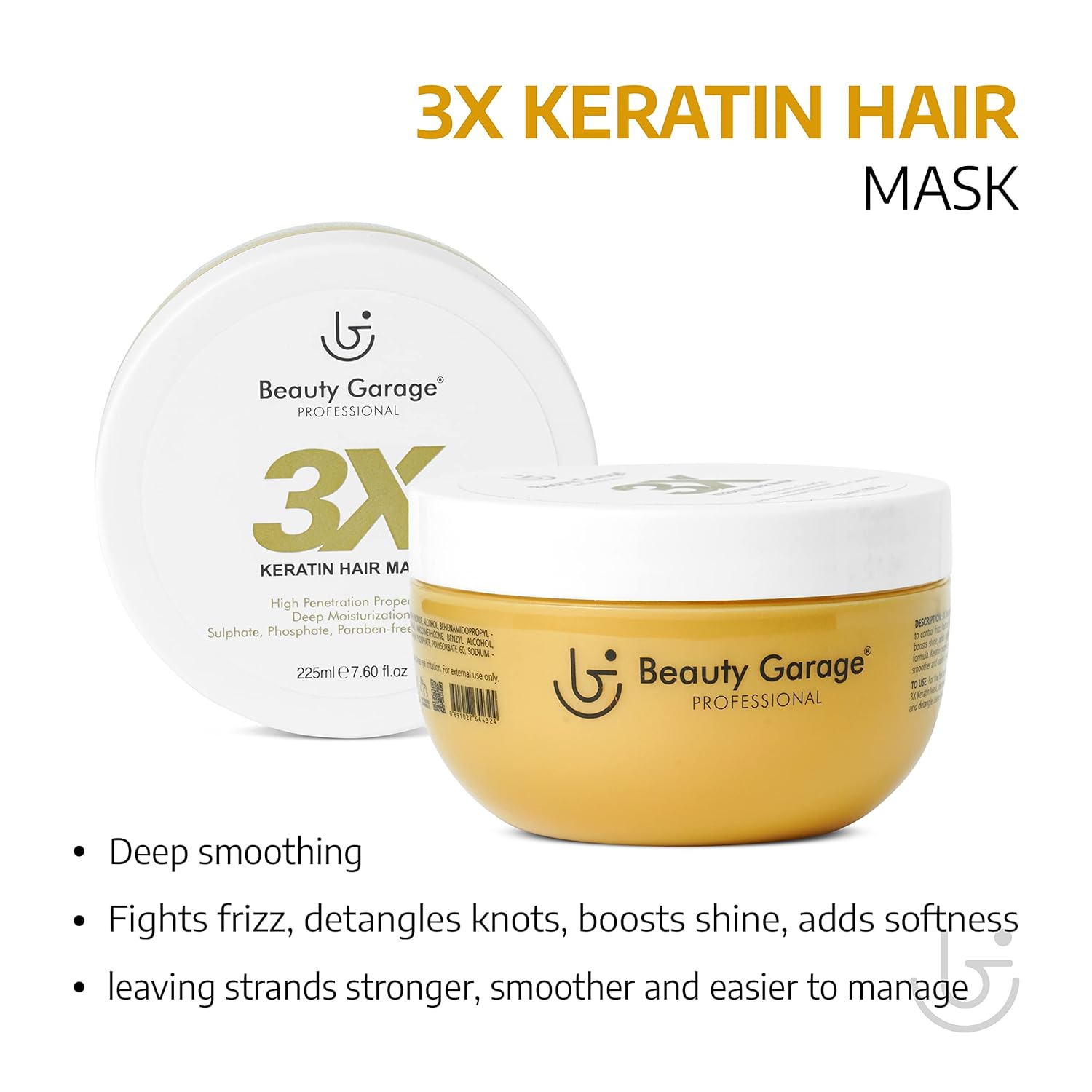 Beauty Garage 3x Keratin Hair Mask – 225ml - 4