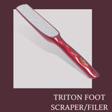 TRITON Professional Dual-Sided Foot Scraper & Callus Remover - Deep Red - 4