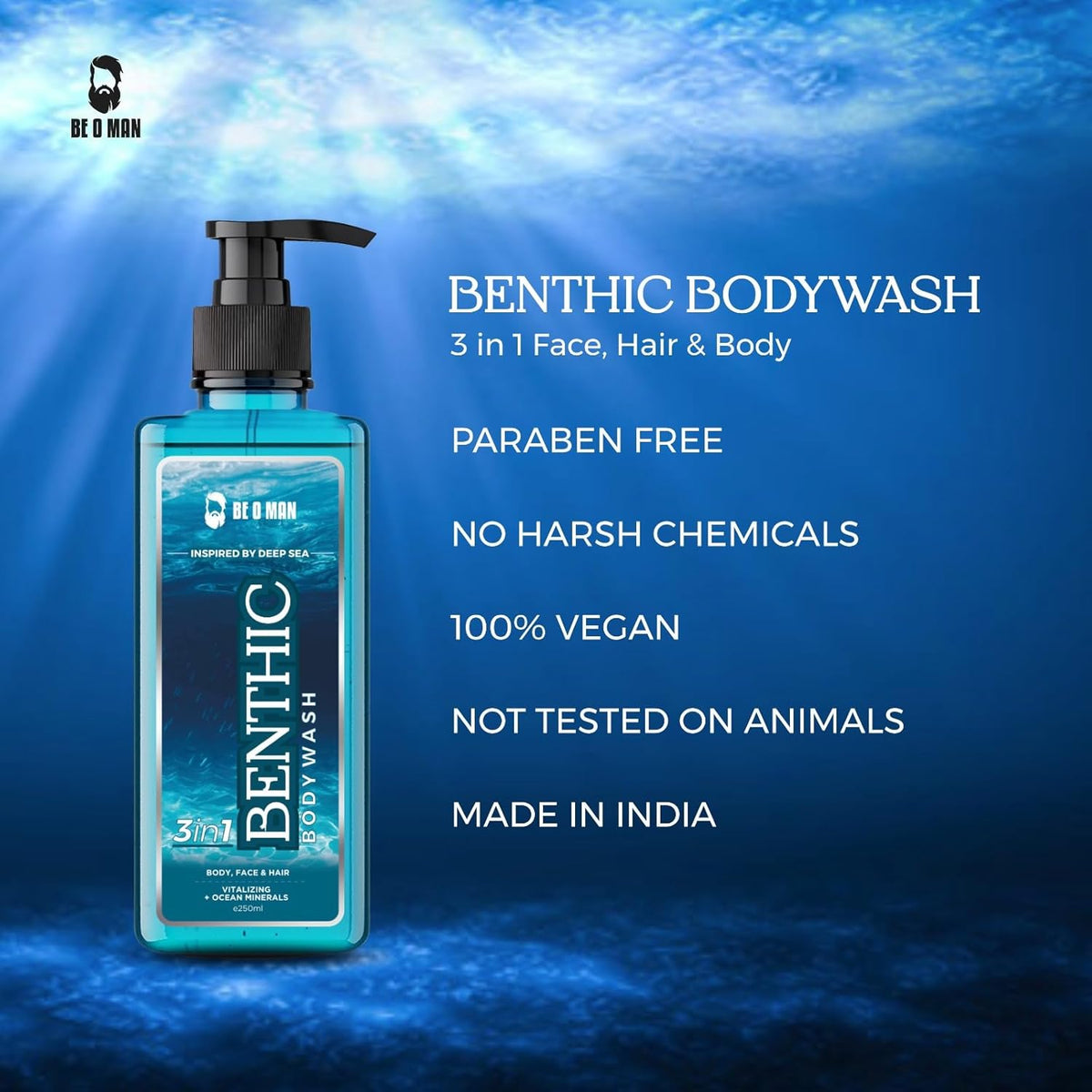 Be O Man Benthic Vitalizing Body Wash – 250ml - 7