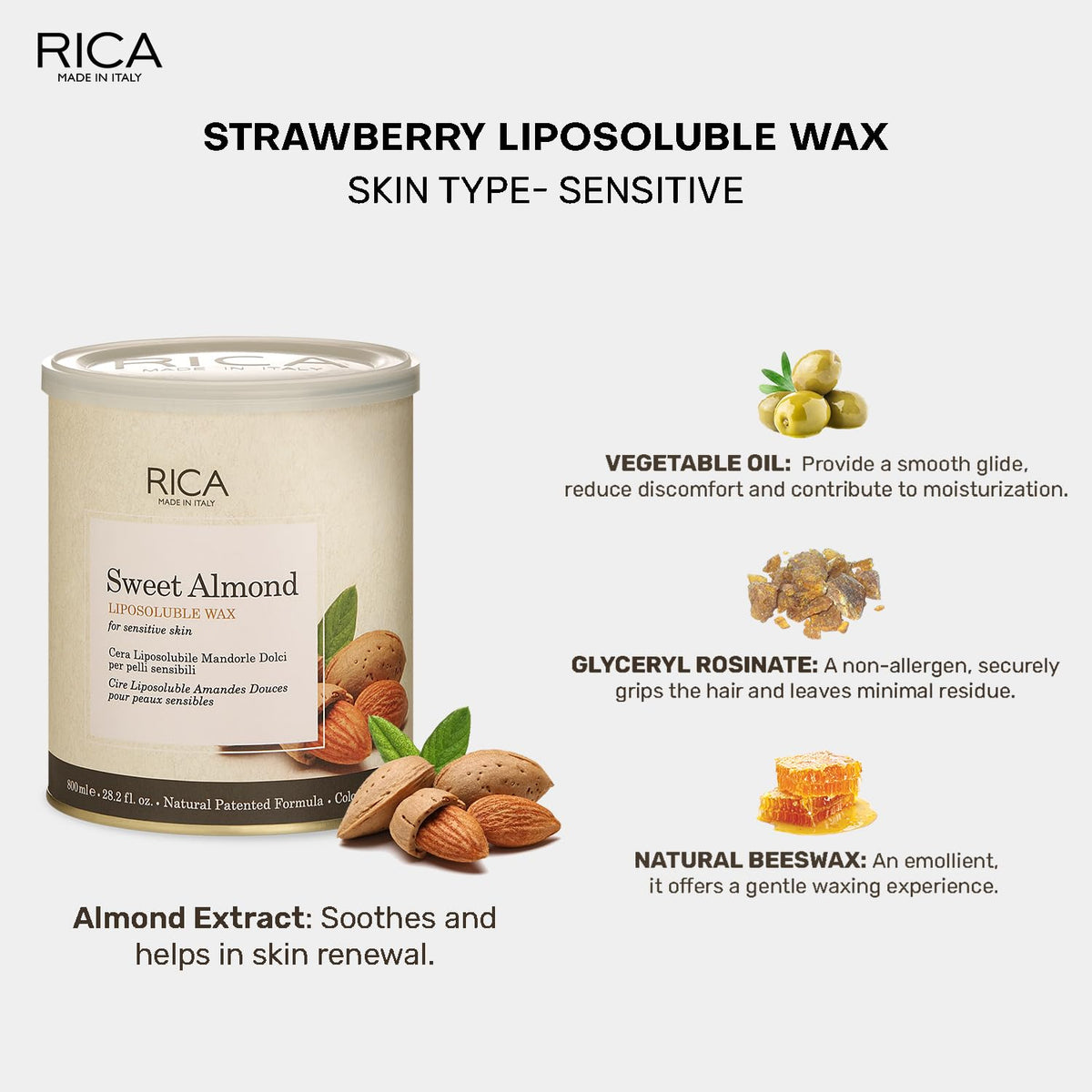 Rica Aloe Vera Wax For Sensitive Skin (800ml) - 6