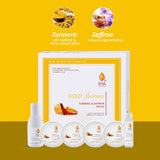 IHA Gold Fluoresce Big Facial Kit - Herbal Facial Kit with Turmeric and Saffron (Combo of 6) - 2