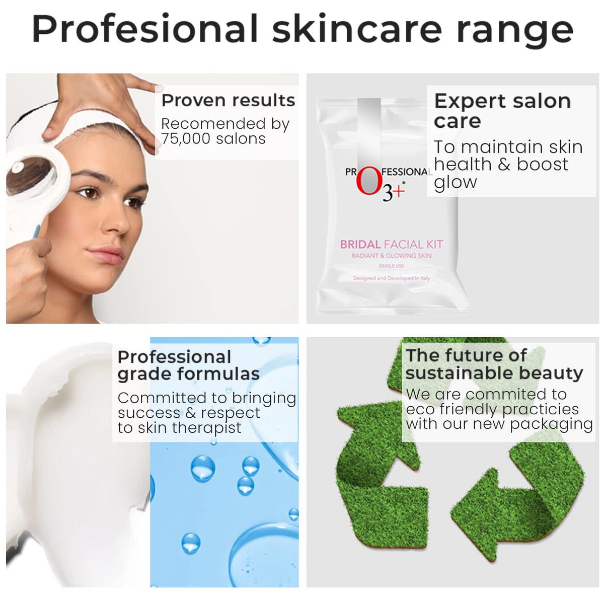 O3+ Bridal Facial Kit for Radiant & Glowing Skin - Suitable for All Skin Types (60g+69ml, Single Use) - 4