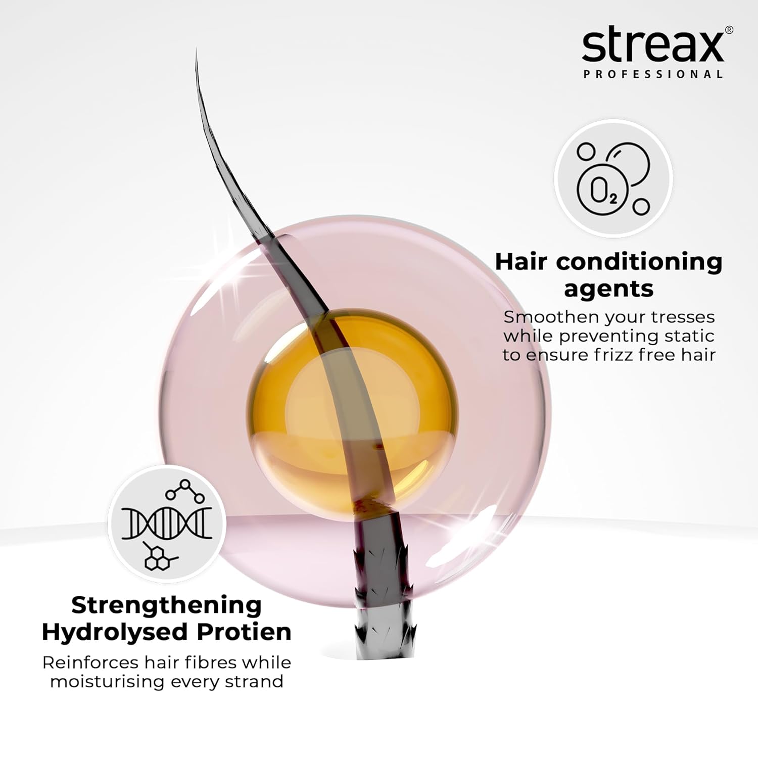 Streax Pro Hair Straightening Cream, Mild, 500ml - 3