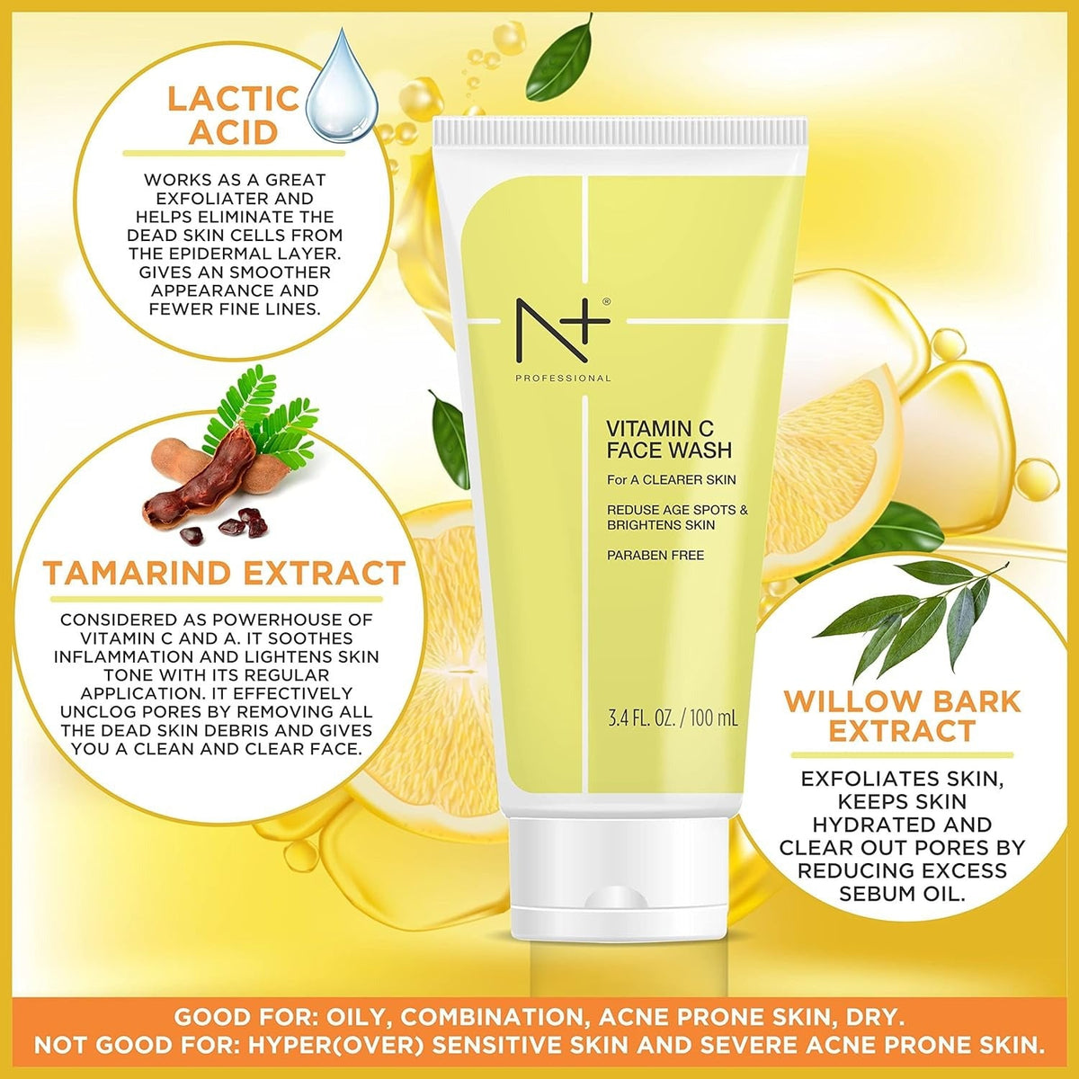 N+ Professional Vitamin C Face Wash - 100ml - 4