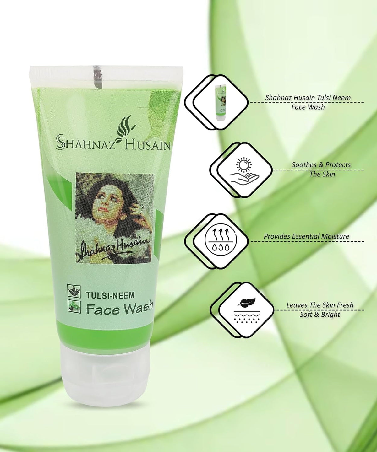 Shahnaz Husain Tulsi Neem Face Wash - Ayurvedic Face Wash - 150g - 5