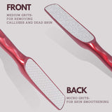 TRITON Professional Dual-Sided Foot Scraper & Callus Remover - Deep Red - 5