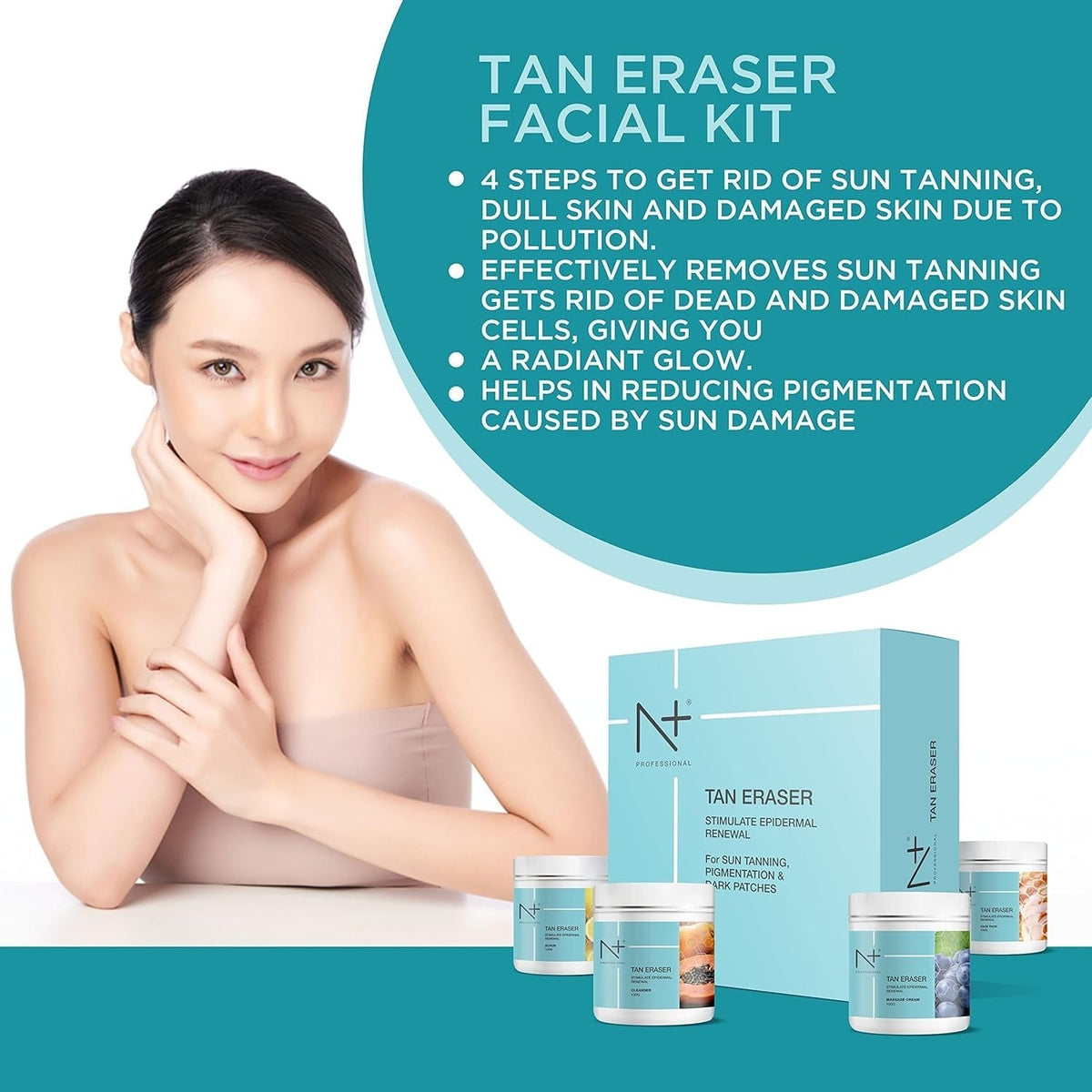 N Plus Professional Tan Eraser Facial Kit, 400g - 3