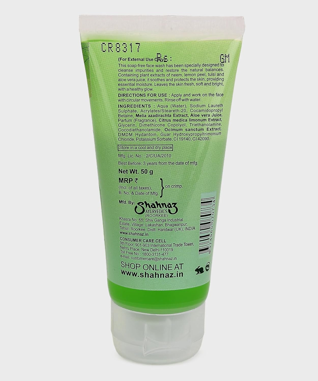 Shahnaz Husain Tulsi Neem Face Wash - Ayurvedic Face Wash - 150g - 3