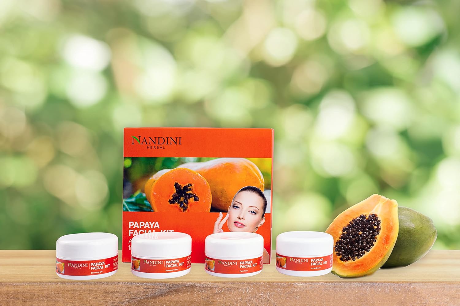 Nandini Herbal Papaya Facial Kit 210gm. - 3