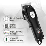 Hector HT-11 Super Cut Pro Hair Clipper with LED Display Trimmer | 200 Min Runtime | 8 Length Settings (Black) - 2
