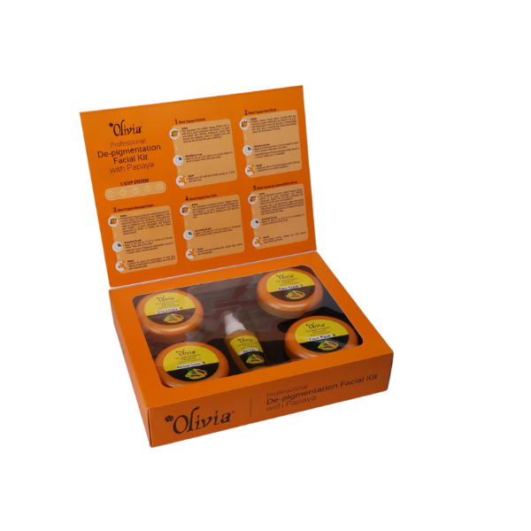 Olivia Professional De-Pigmentation Facial Kit With Papaya 400gm - 3