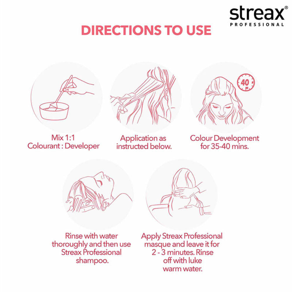 Streax Professional Argan Secrets Hair Colourant Cream - Flame Red 0.6 - 6