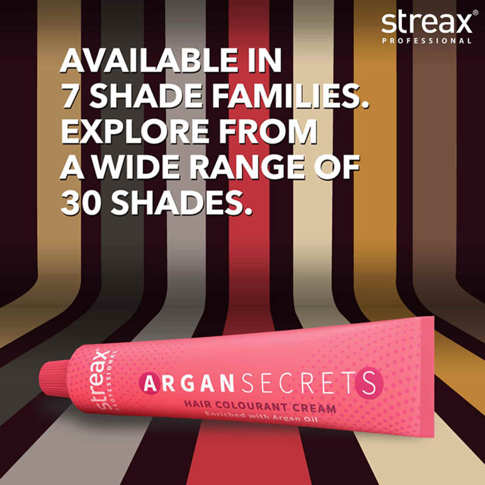 Streax Professional Argan Secrets Permanent Hair Colourant Cream - Burgundy 3.16 - 4