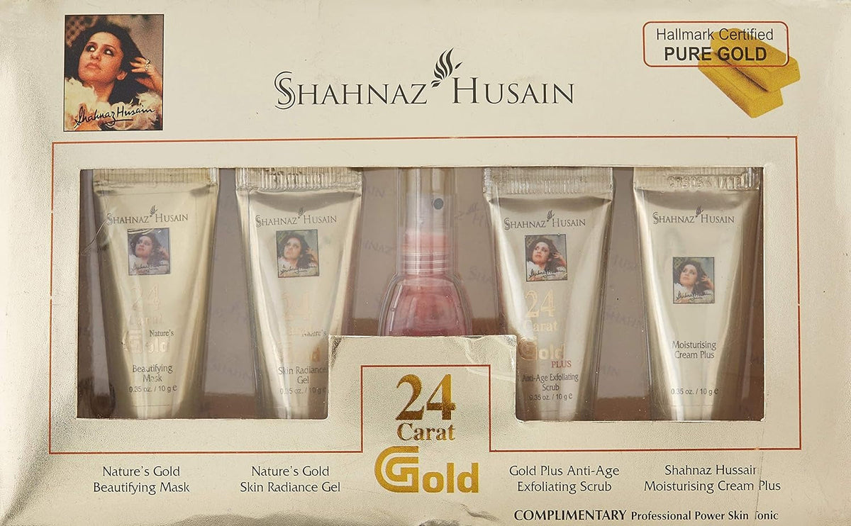 Shahnaz Husain Gold Facial Kit (Mini), 40g+15 ml, 5 Count (Pack of 1) - 3