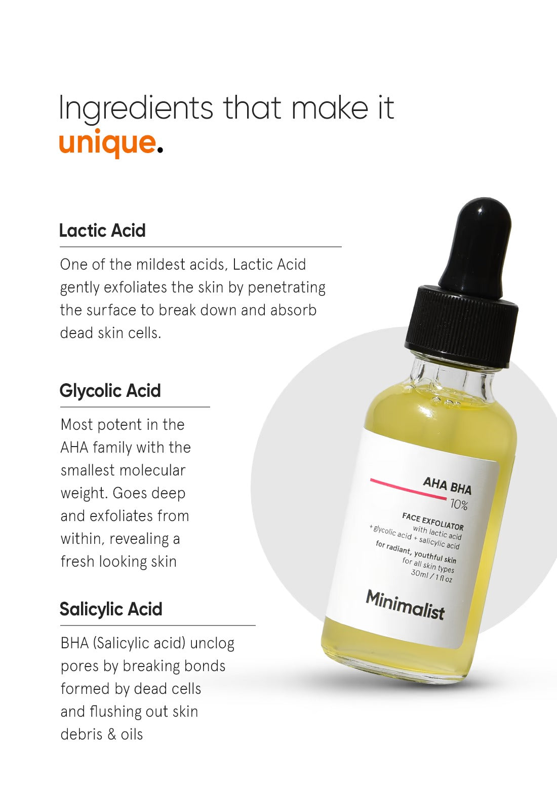 Minimalist AHA BHA 10% Face Exfoliator - 4