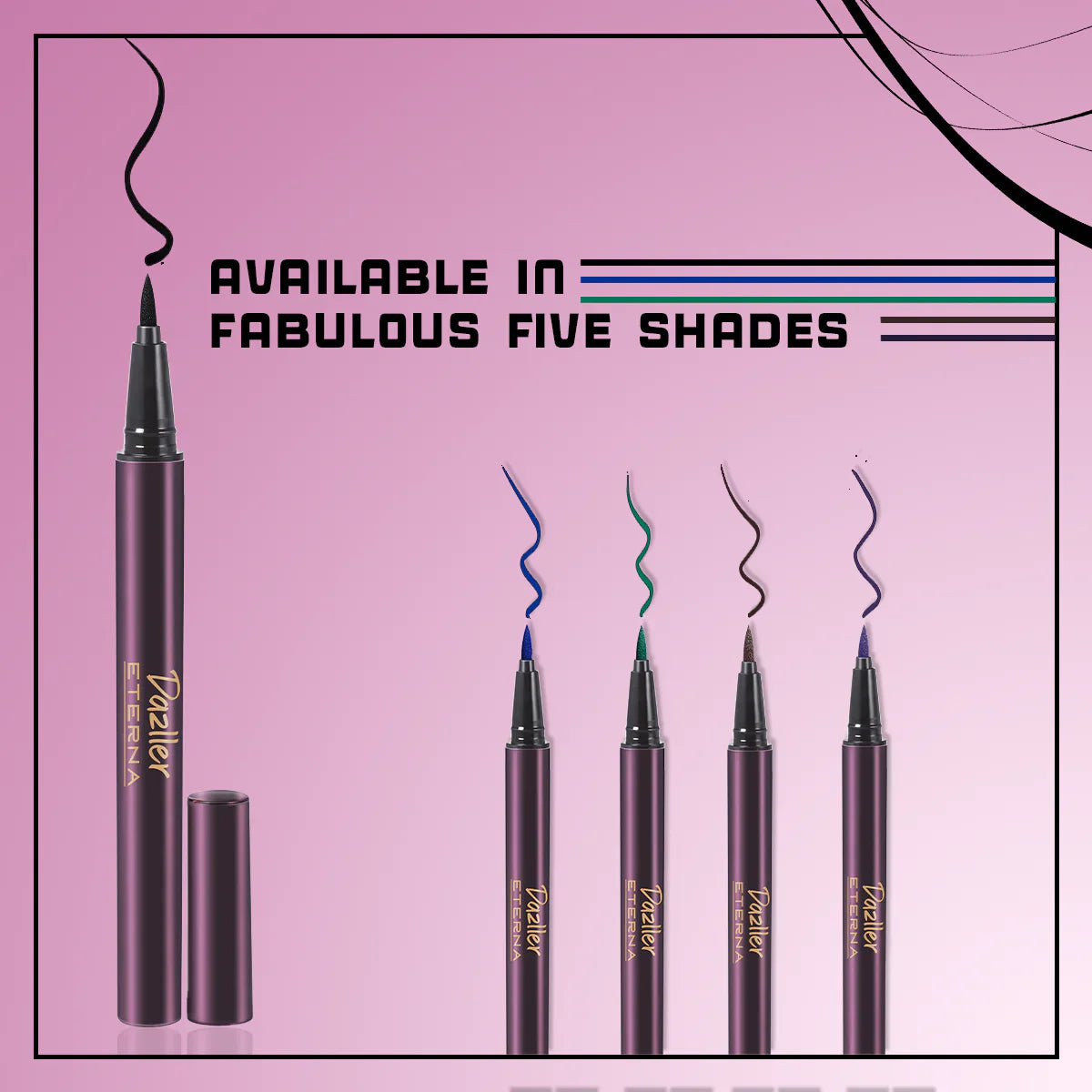 Dazller Eterna Precise Pen Eyeliner (Blue),(Black) - 7