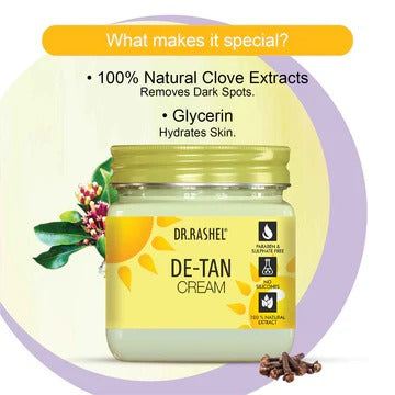 DR.RASHEL De-Tan Cream for Face & Body Tan Removal Cream - 380 Ml - 5