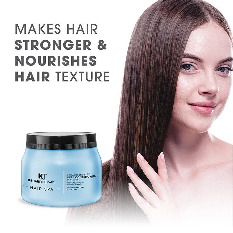 KT Professional Keratin Infused Deep Conditioning Masque Hair Spa - 500ml | Nourishing & Hydrating Hair Repair - 5