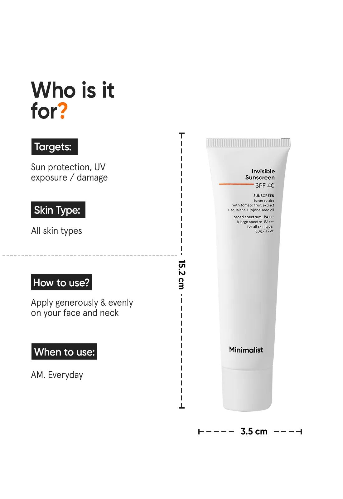 Minimalist Invisible SPF 40 Sunscreen - 3