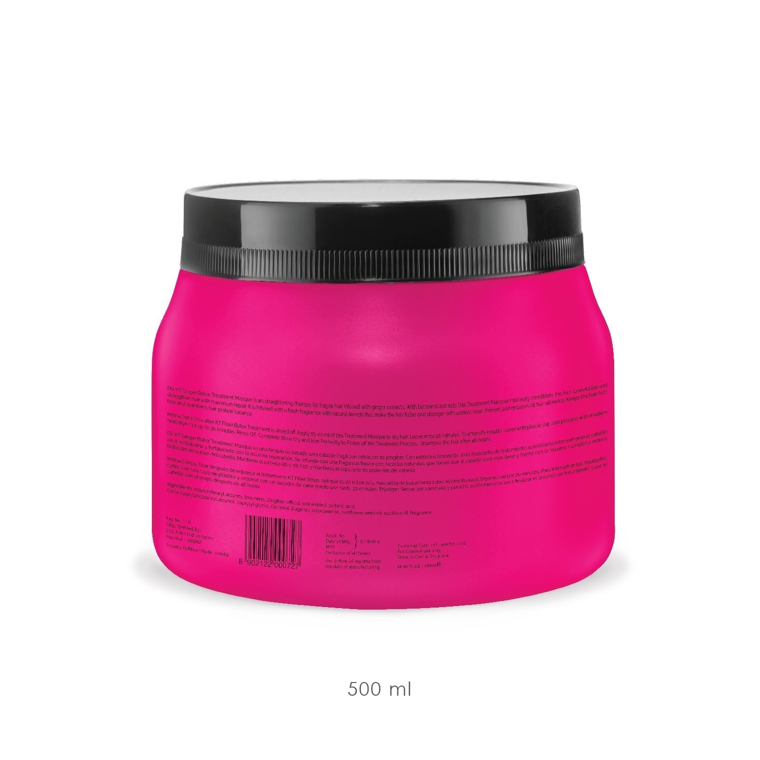 KT Professional Ginger BTX Masque - 500ml | Volume Boost, Frizz Control & Thicker Hair - 3