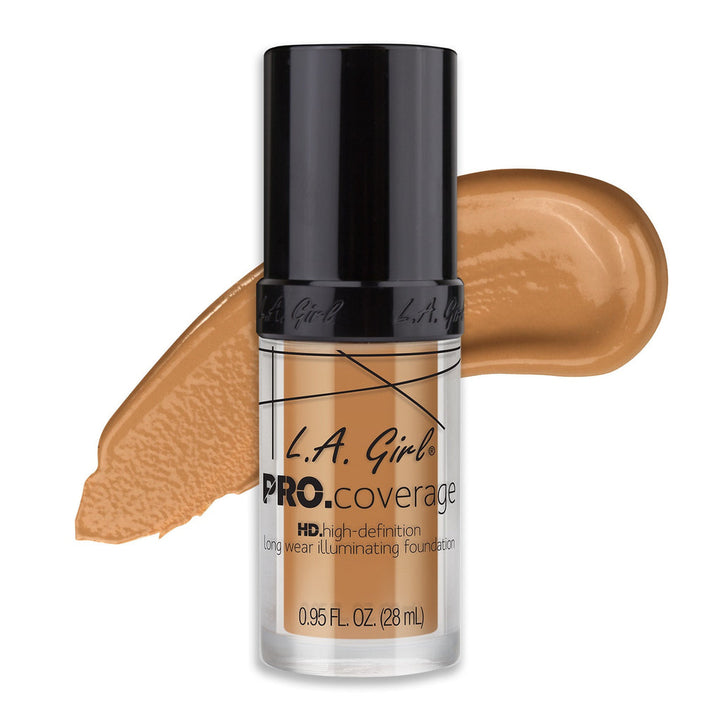 L.A. Girl PRO Coverage HD Foundation (Soft Honey, Beige, Nude Beige, Natural, Porcelain, Fair) - 3