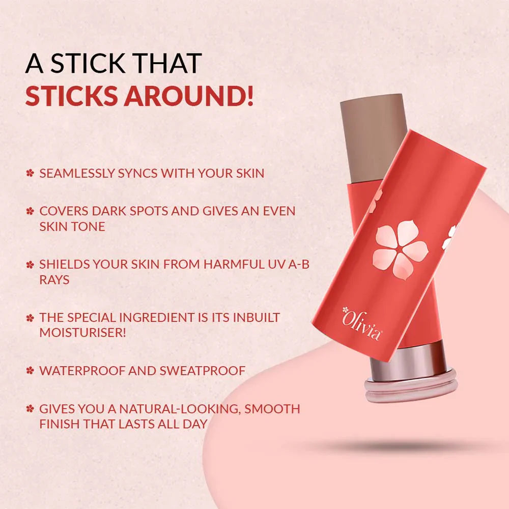 Olivia Skinsync Makeup Stick Foundation With SPF 25 (01,02,03,04,05,07,08,09,005) - 4