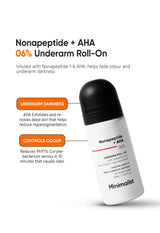 Minimalist Nonapeptide + AHA 6% Underarm Roll-On - 2