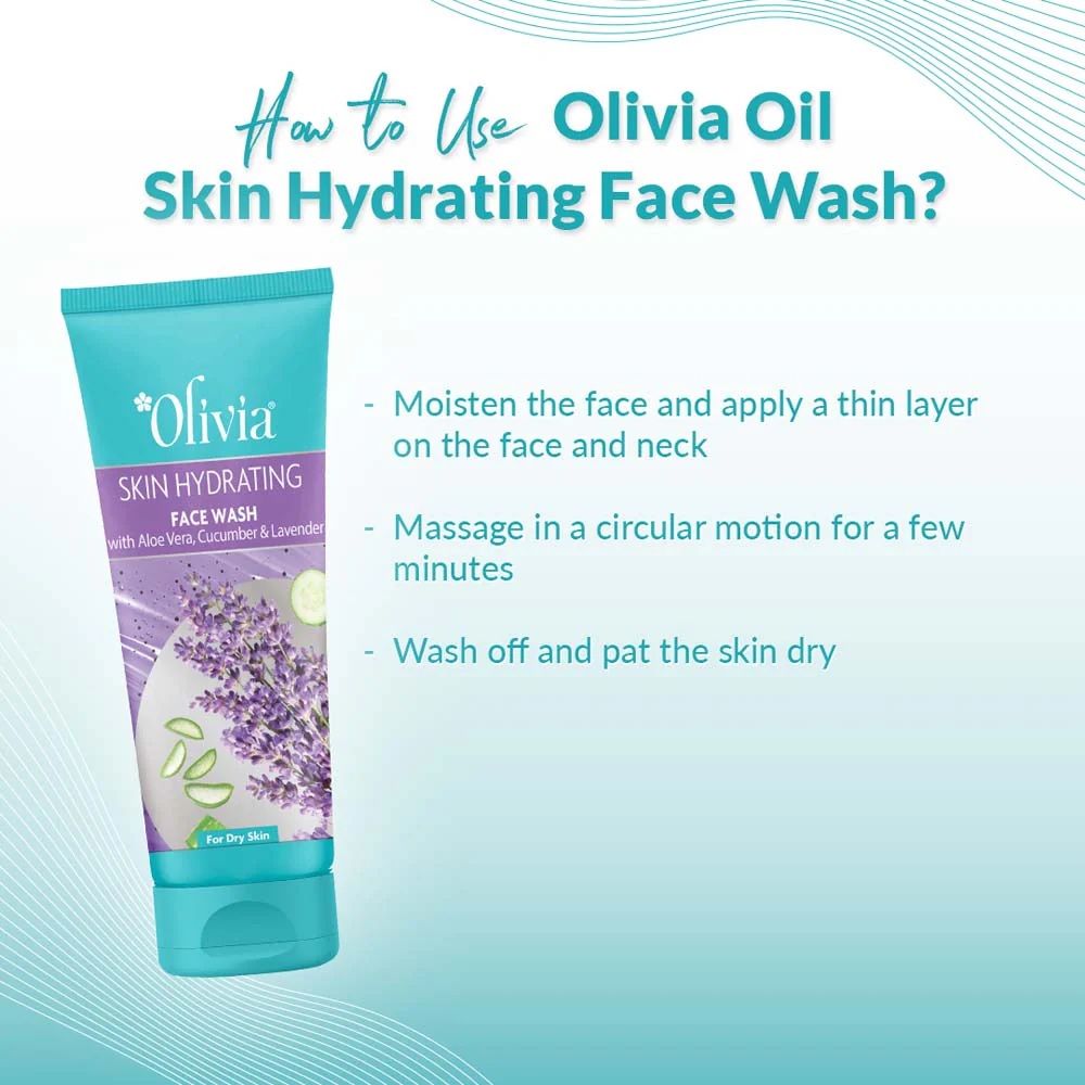 Olivia Skin Hydrating Face Wash with Aloe Vera Cucumber and Lavender - 3
