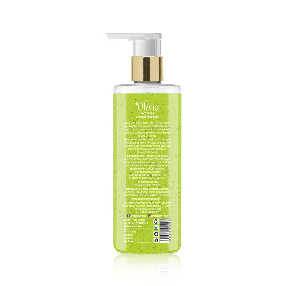 Olivia Skin Soothing Body Wash with Aromatic Kaffir Lime - 2