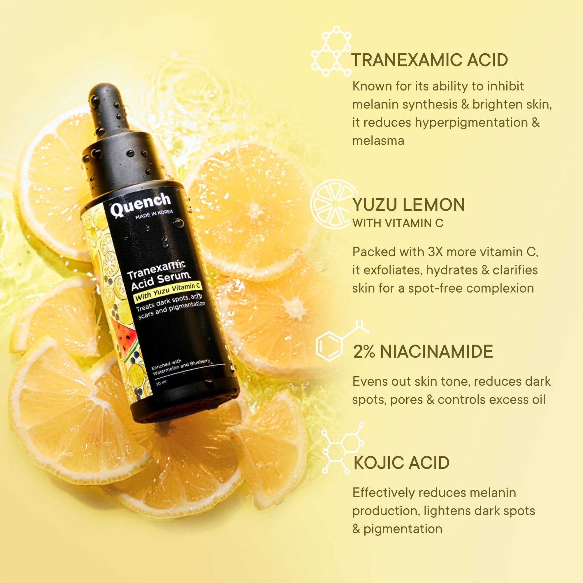 Quench Tranexamic Acid Brightening Serum - 30ml - 3