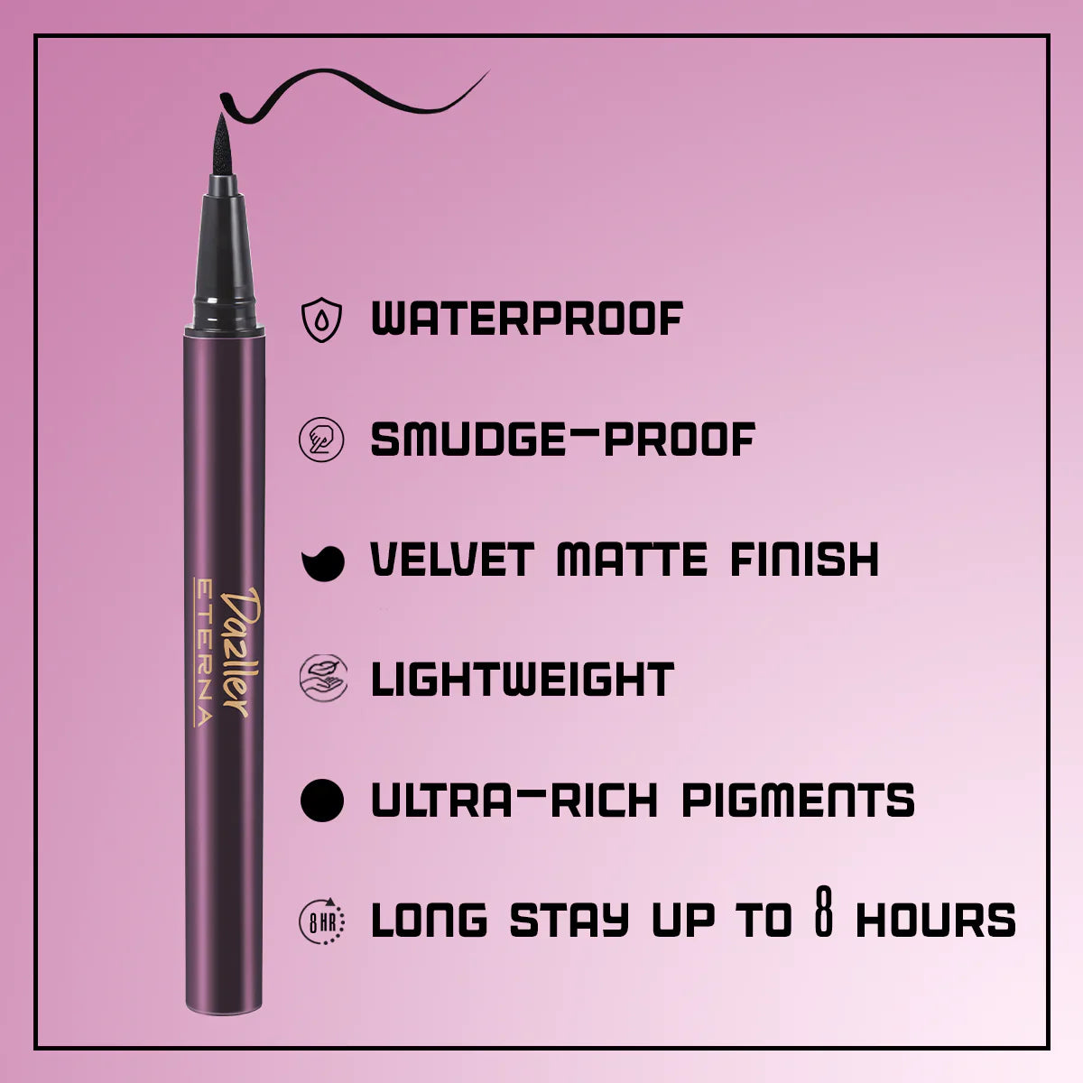 Dazller Eterna Precise Pen Eyeliner (Blue),(Black) - 8