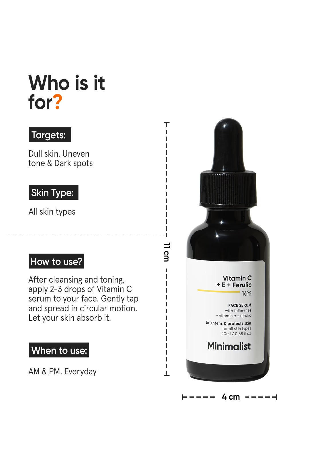 Minimalist Vitamin C + E + Ferulic 16% Face Serum - 3