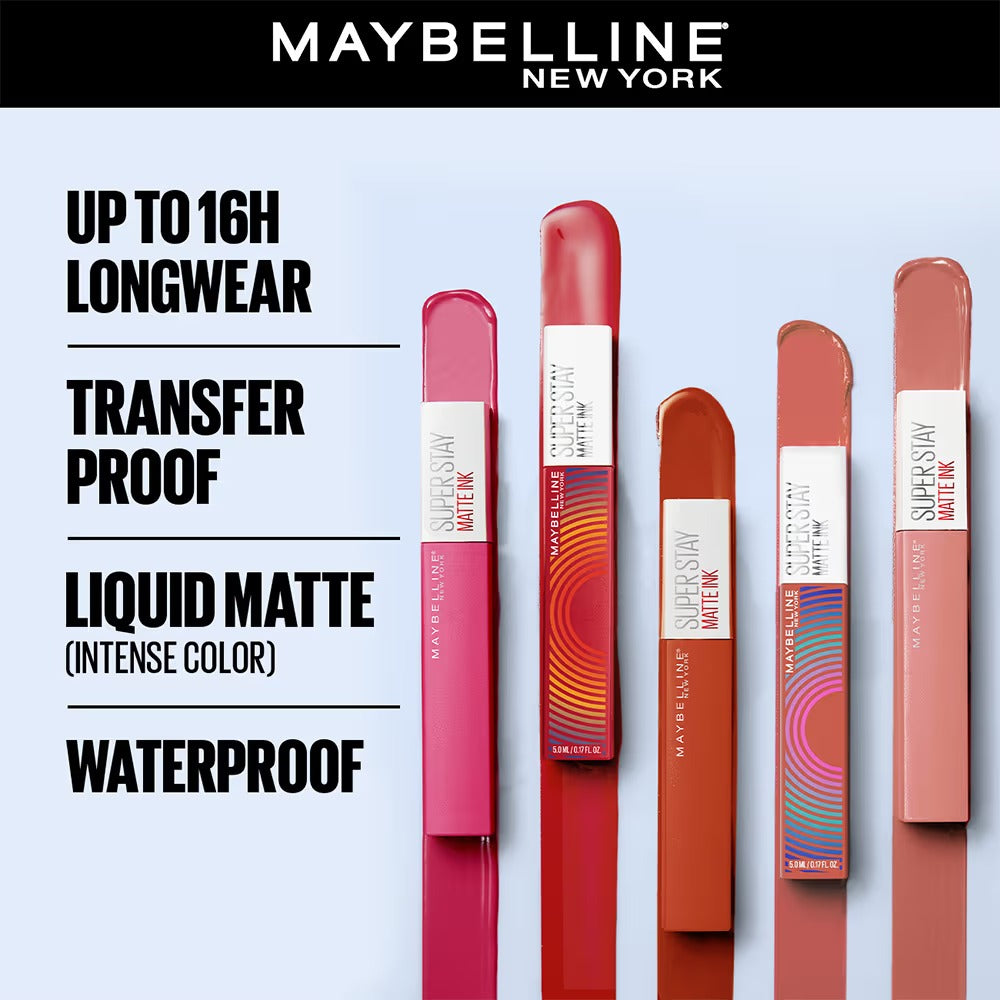 Maybelline Super Stay Matte Ink Liquid Lipstick - Top Shades (25-70-118) - 10