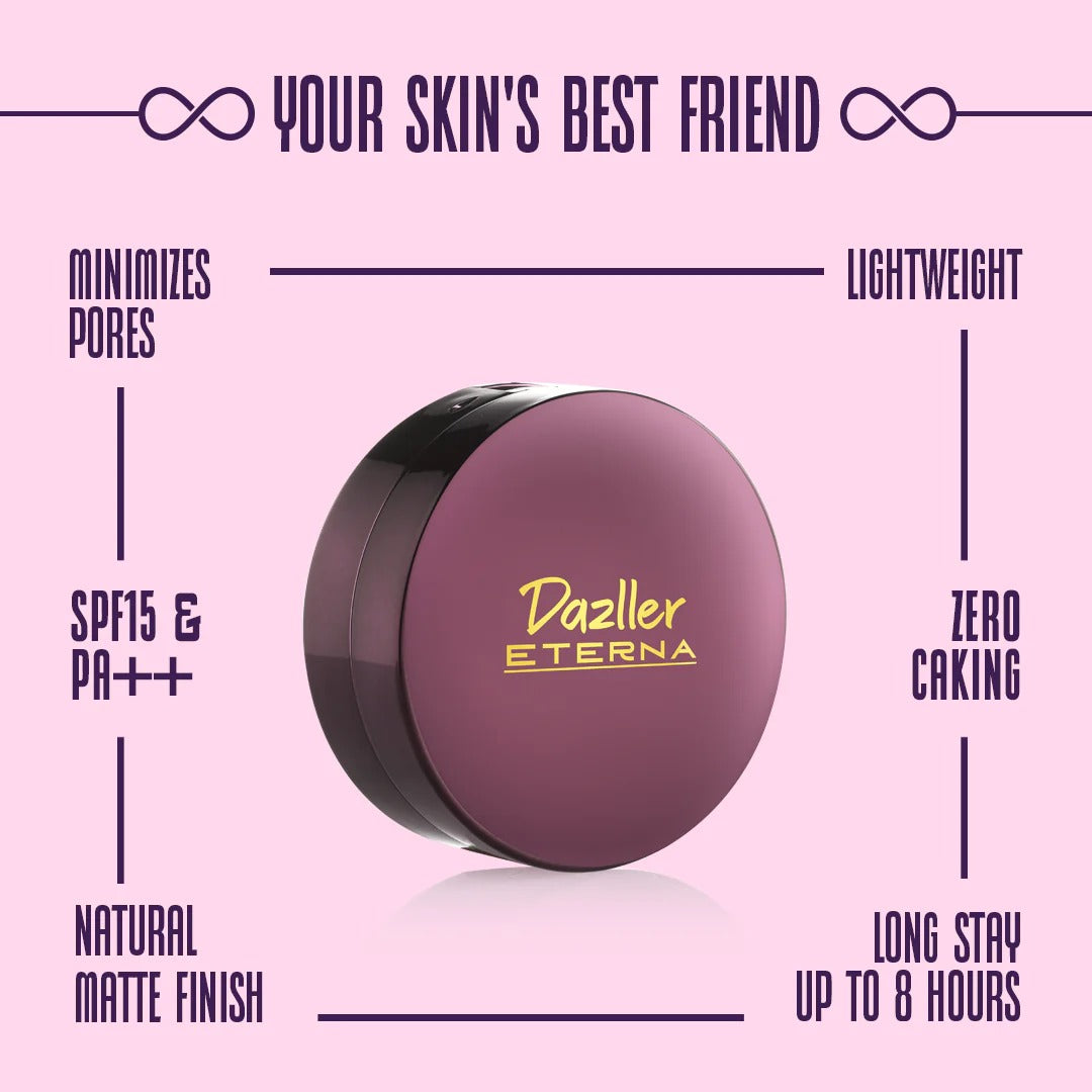 Dazller Eterna Combo Pack: Sheer Glow Compact Powder + Classic Care Hydrating Cream Fair - 4
