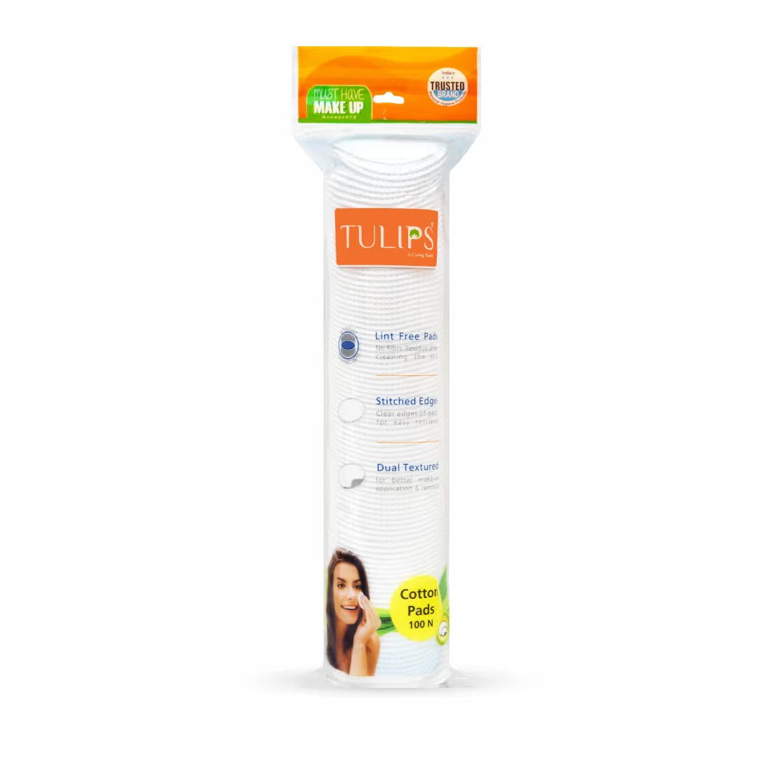 Tulips 100 Round Facial Cotton Pads – Perfect for Sensitive Skin - 1
