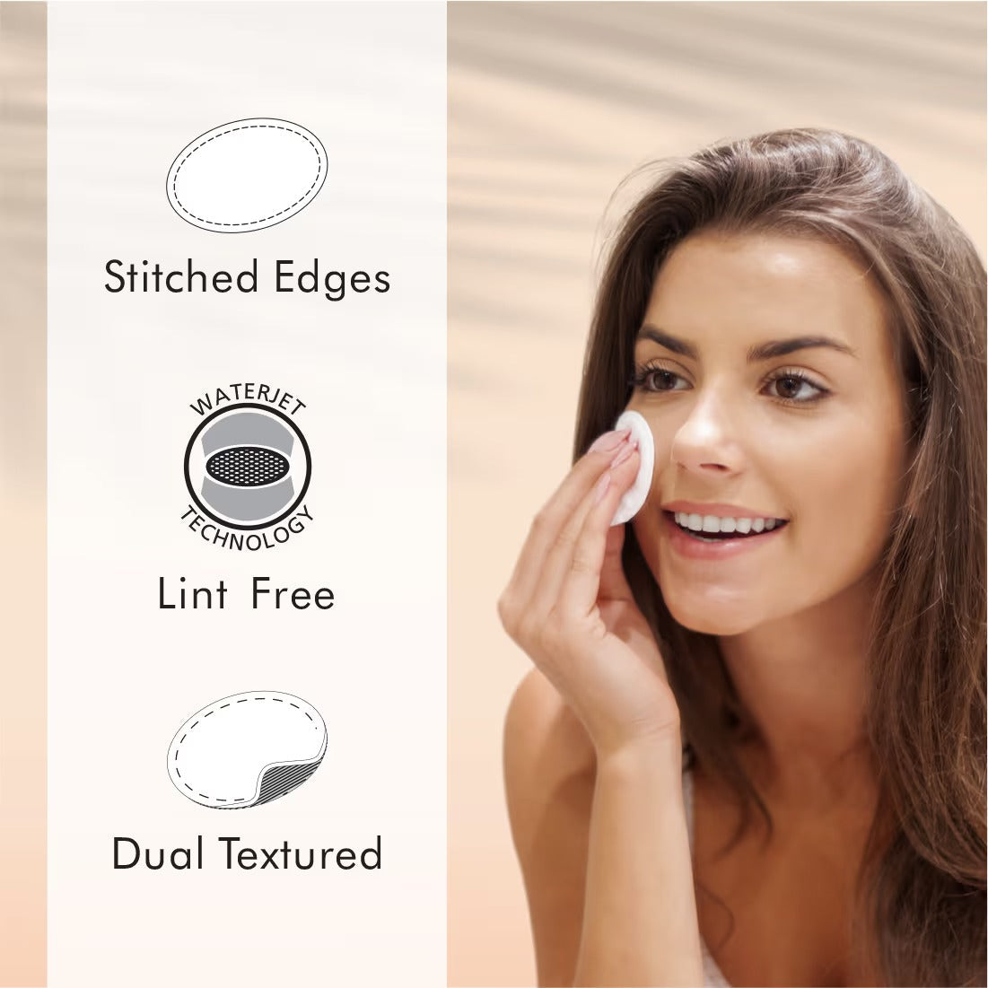 Tulips 100 Round Facial Cotton Pads – Perfect for Sensitive Skin - 2