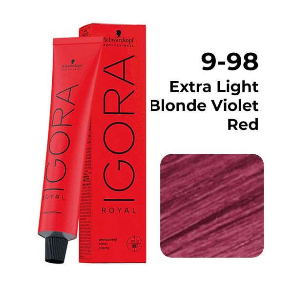 Schwarzkopf Professional Igora Royal Permanent Color Creme (9-98 Extra Light Blonde Violet Red) - 1