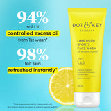 Dot & Key Lime Rush Sports Face Wash – Oil Control & Freshness - 6