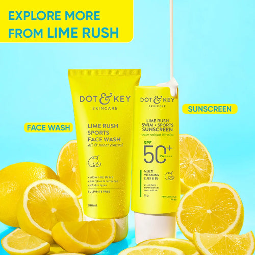 Dot & Key Lime Rush Sports Face Wash – Oil Control & Freshness - 5