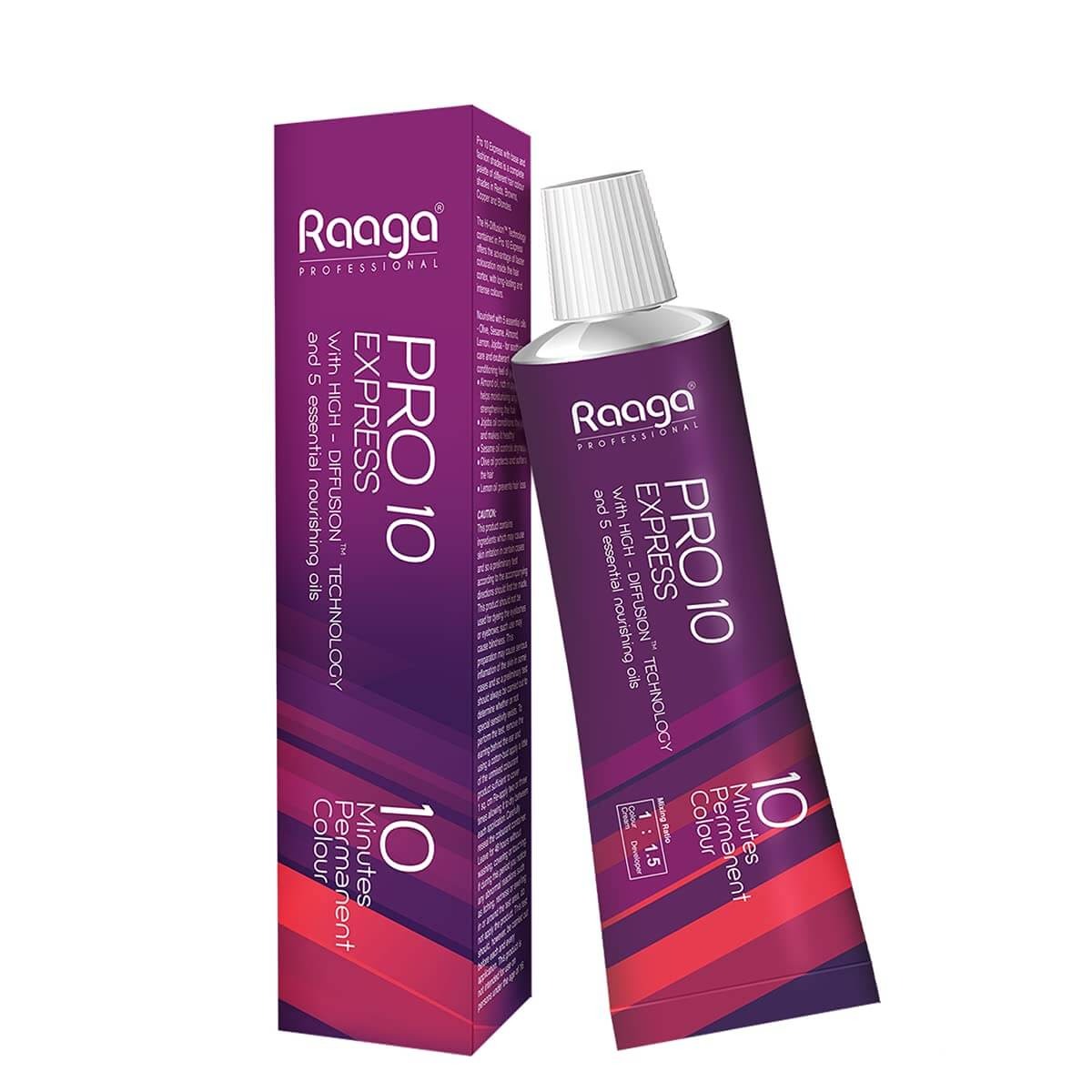 Raaga Professional Pro 10 Express Colour – Black 1 | 10-Minute Permanent Hair Colour with 5 Essential Oils & High Diffusion Technology – 90 gm - 2
