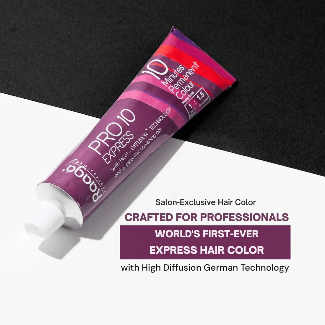 Raaga Professional Pro 10 Express Colour – Dark Brown 3 | 10-Minute Permanent Hair Colour with High Diffusion Technology & 5 Essential Oils – 90 gm - 3