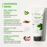 Raaga Professional Refreshing Face Wash with Green Tea & Cinnamon Extract – For Normal to Oily Skin | Fights Pimples & Deeply Cleanses – 80 ml - 3