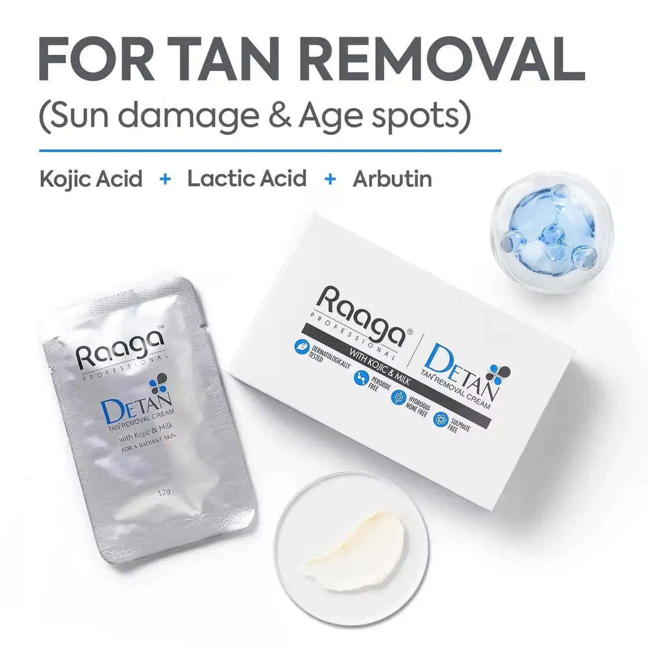Raaga Professional De-Tan Pack | Face & Full Body Tan Removal Cream – 72g - 1