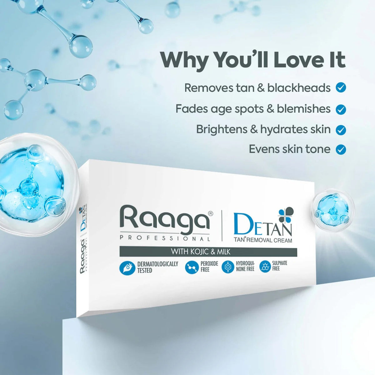 Raaga Professional De-Tan Pack | Face & Full Body Tan Removal Cream – 72g - 7