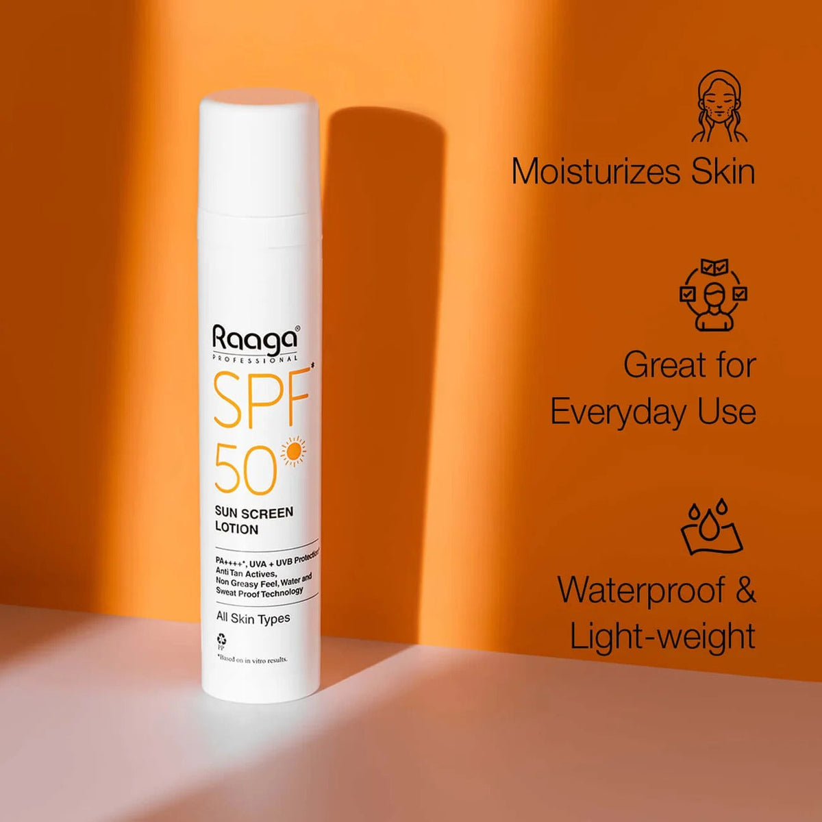Raaga Professional SPF 50 Sunscreen Lotion | PA++++ | UVA + UVB Protection | Anti-Tan | Non-Greasy | Water & Sweat Proof | For All Skin Types – 55 ml - 5