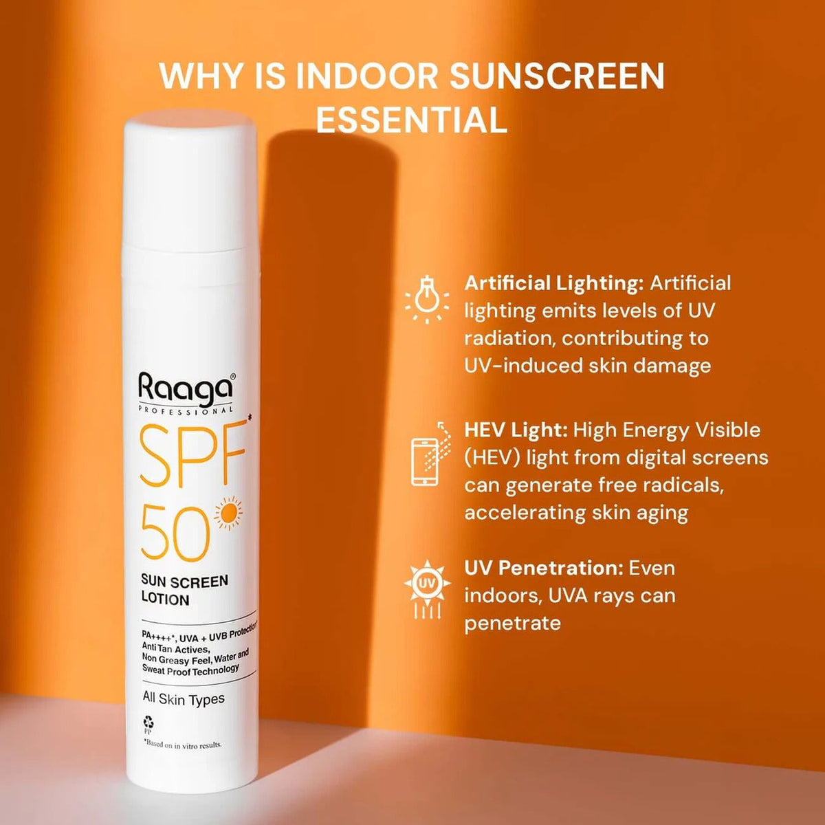 Raaga Professional SPF 50 Sunscreen Lotion | PA++++ | UVA + UVB Protection | Anti-Tan | Non-Greasy | Water & Sweat Proof | For All Skin Types – 55 ml - 7